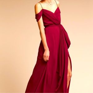 Watters Kane Dress in Marsala 2 - flawless BHLDN